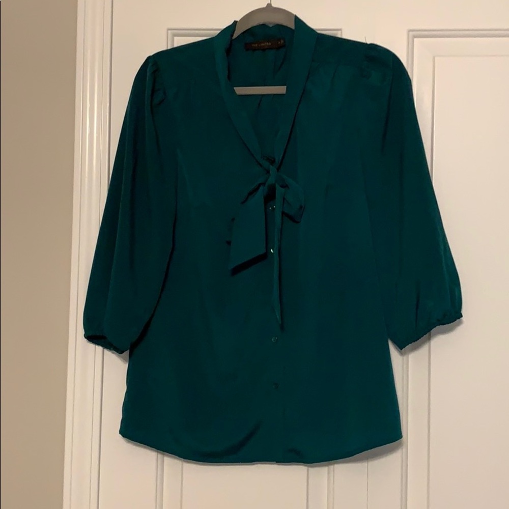 Hunter green blouse